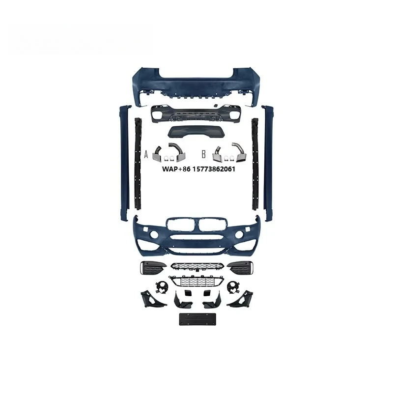 

Комплект обвесов для автомобиля: бамперы для X6 (F16) 2017 года, модифицированные MT, передний и задний бамперы в сборе