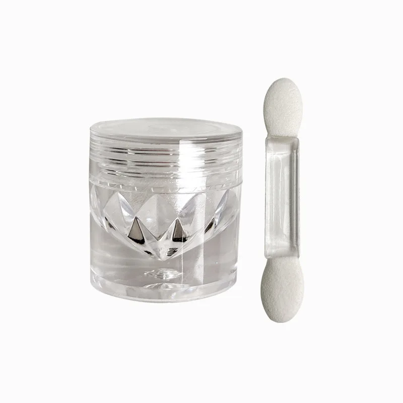 YZ Biały Chromowany Proszek do Paznokci Super Błyszczący Przezroczysty Efekt Lustra Gładki Perłowy Brokat Pigment Biały Lodowy Transparentny Proszek Księżycowy