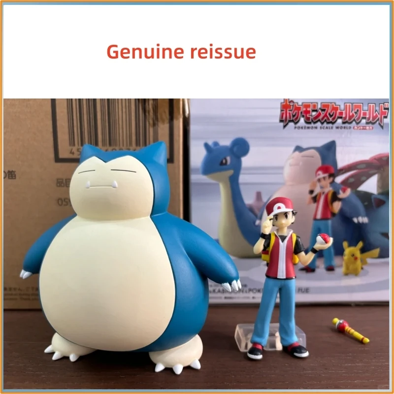 

Reissue Bandai Pokemon Kanto Red & Snorlax & Poké Flute Sw Scale World Figure Model Toy Gift