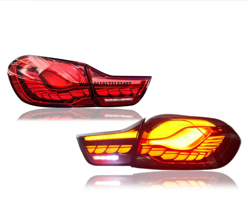 Car Modified Singal Taillight OLED GTS Design Lamps DRL Turning Brake Fog Lights for  4Series F32 F36 F82 F83 M4 Rear Light