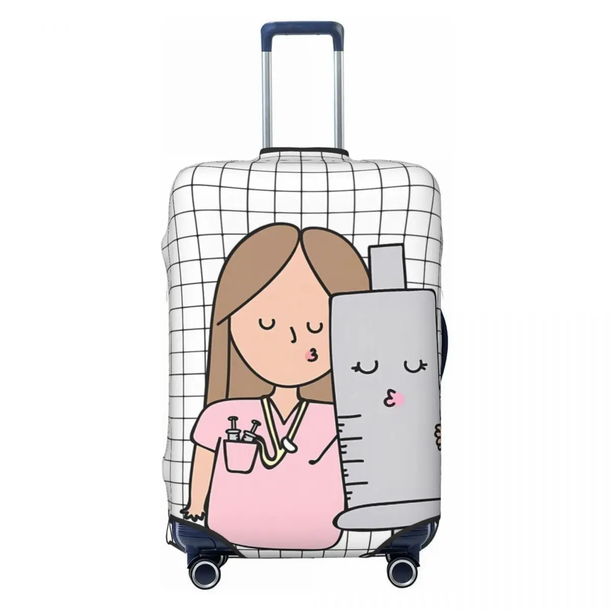 Doctor Nurse Suitcase Cover Enfermera En Apuros Cruise Trip Protector Vacation Useful Luggage Case