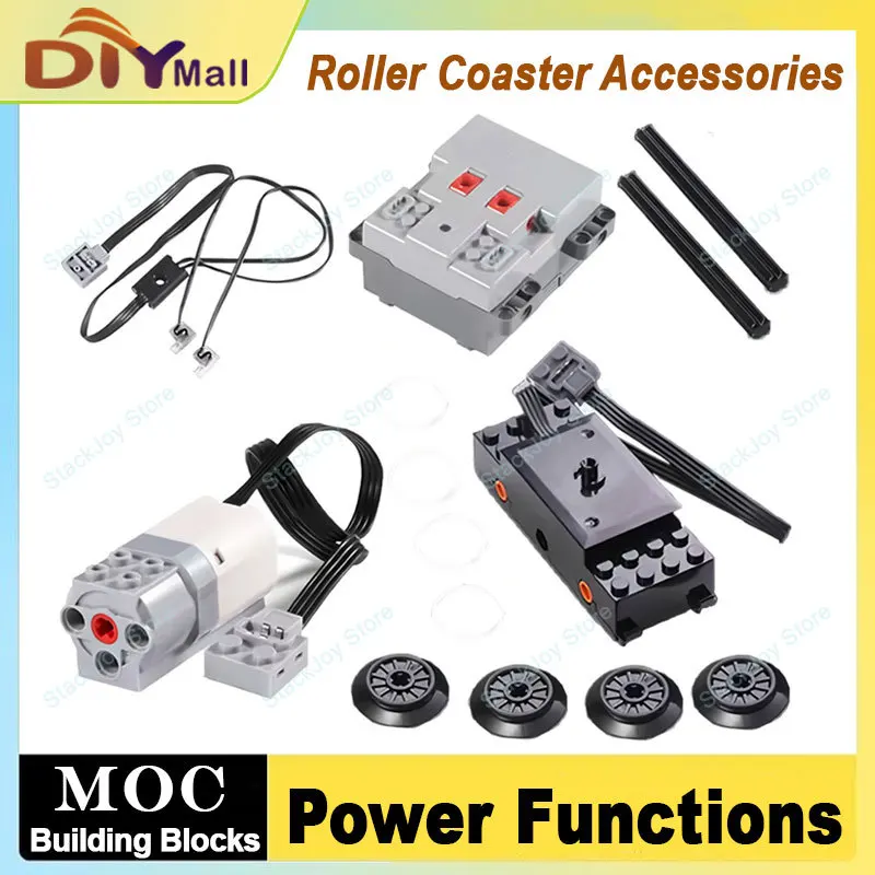 

Roller Coaster Battery Case for 2.0/M Motor Power Functions Compatible with Train Motor 5292 STEM Building Blocks Accessory