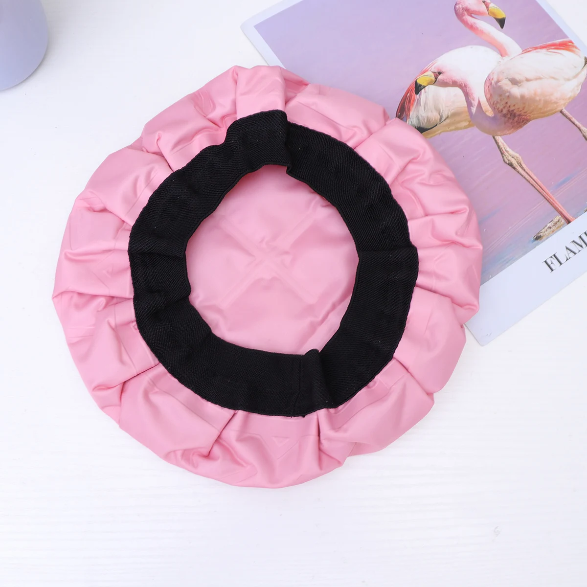 

Thermal Hair Cap Heated Steamer for Deep Conditioning Damaged Hair Treatment Reusable Heat Activated Therapy Salon Home Use Pink