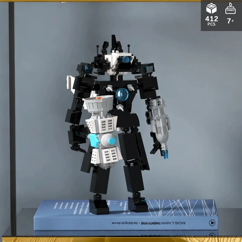 412 Pcs Skibidi Toilet action figures Upgraded Titan Camera Man Titan Speaker Man Figure Buildable Toys for Kids Birthdays Gifts