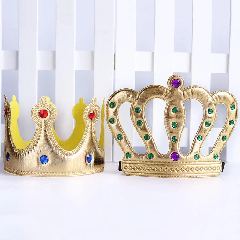 1pc Prinzessin Prinz Krone Hüte Geburtstag Party Decor Goldene Geburt Kappe Kinder Kinder Partys Zubehör Versorgung – Detail 3