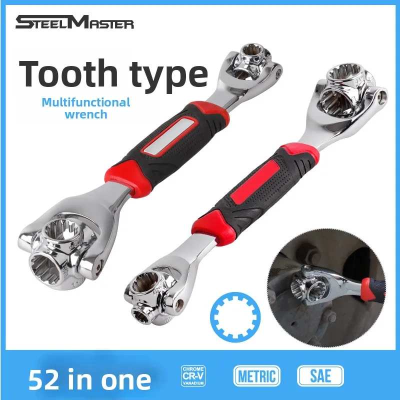 

Многофункциональный ротационный ключ с двойной головкой 52-в-1, 8-в-1, 48-в-1, из хромованадиевой стали с гальваническим покрытием