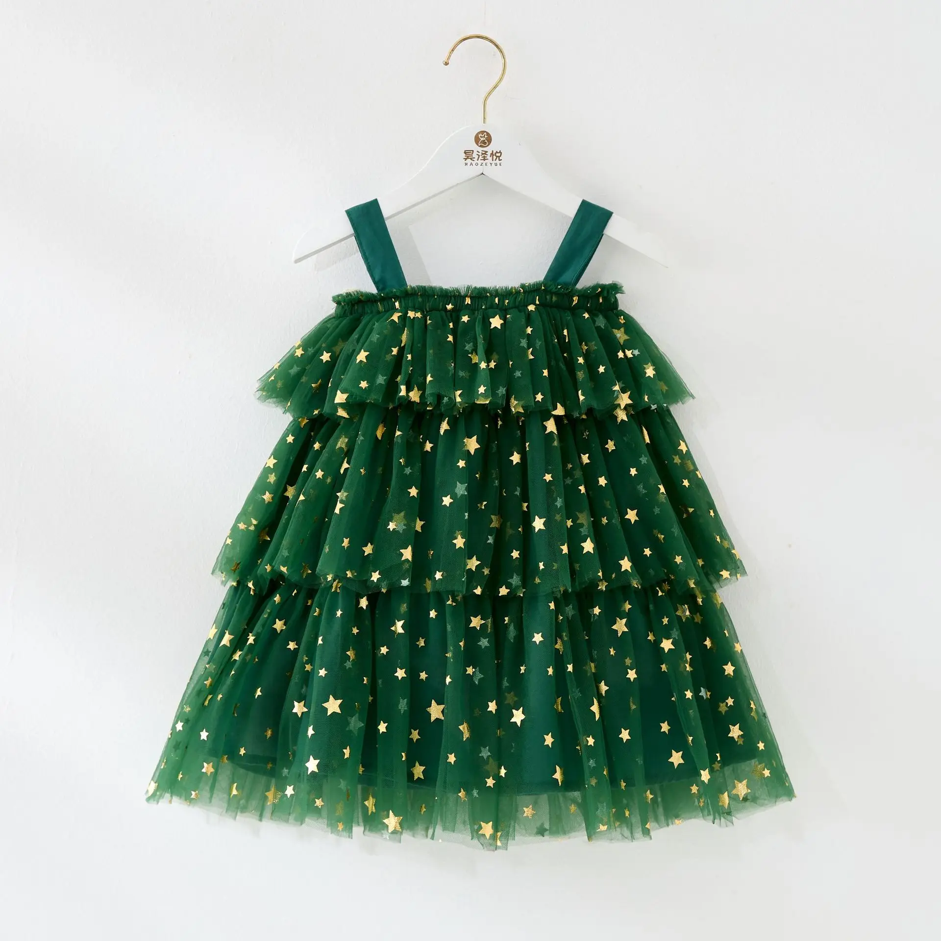 Toddler Girls Christmas Dress Star Sequin Layered Tulle Tutu Dress Xmas Party Pompom Embroidery Cake Smash Gift Photo Shoot 1-6Y