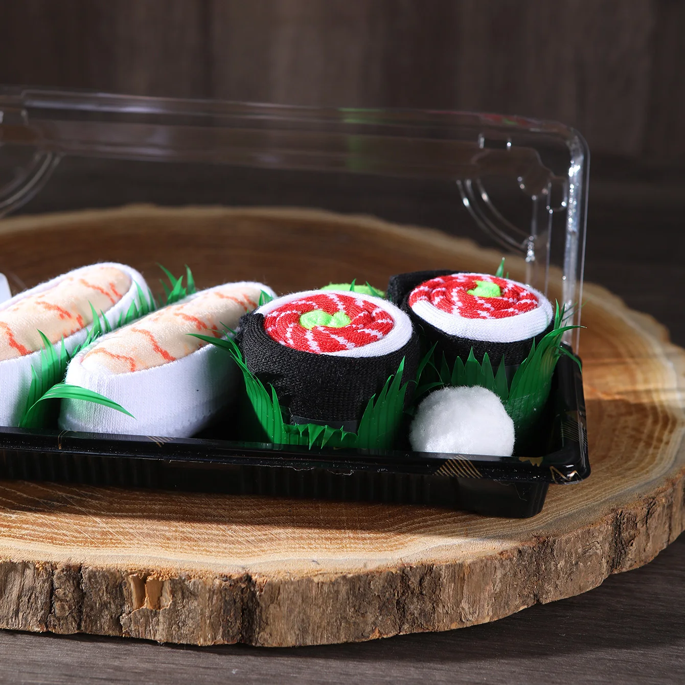 2 Pairs of Unisex Mid-Calf Socks, Novelty and Fun Salmon Sushi Gift Box Socks, Creative Socks, Fashionable and Trendy Style, Comfortable and Breathable, Suitable for Parties, Casual Wear, Valentine's Day, Halloween, Birthdays, Christmas, New Year, Thanksgiving, Autumn and Winter, All-Season Styles, Creative Gift Box
