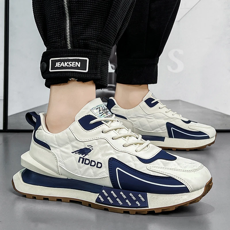 Herren-Freizeitschuhe, modische Sportschuhe, klassische und stilvolle Sneaker mit Schnürung, leicht, bequem und atmungsaktiv. – Detail 3