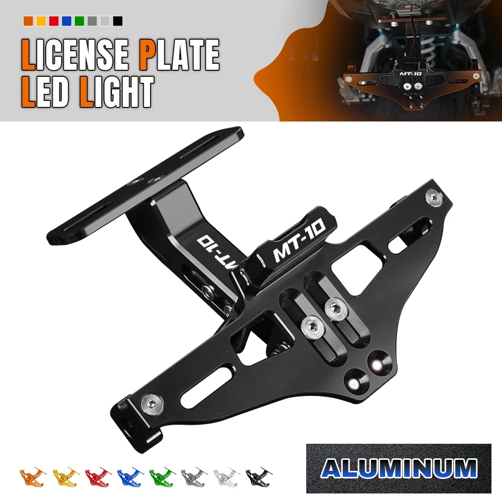 

For Yamaha MT-10 2023 MT 10 MT10 FZ-10 FZ10 R1M R1 M 2015-2024 Rear License Plate Holder Bracket Tail Tidy Fender Eliminator Kit