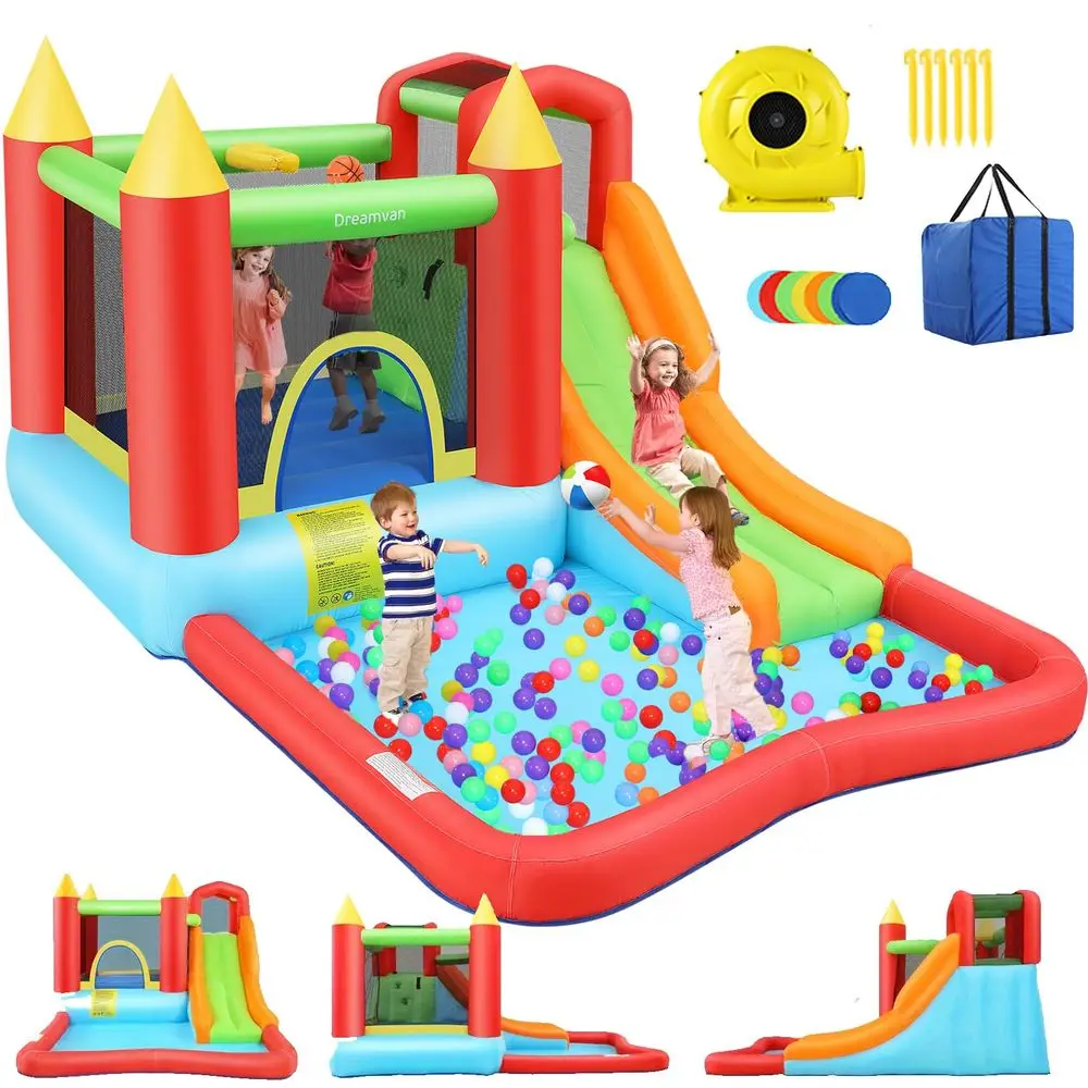 

Bounce House, Inflatable Bouncy House for Big Kids 310, Outdoor amp Indoor Bounce House with Slide Jump House with Basketball H