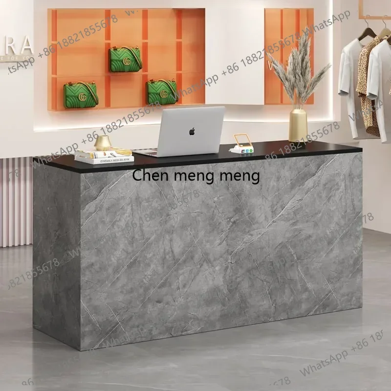 

Elegant Office Desk Advanced Exhibitor Furniture Counter For Salon Hairdresser Professional Cash Reception Bureau Meuble