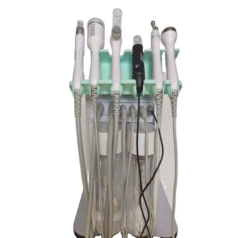 6 في 1 متعددة الوظائف الأكسجين آلة فقاعة صغيرة للوجه مع كشف الجلد إزالة الصباغ رئيس شد الجلد تبييض