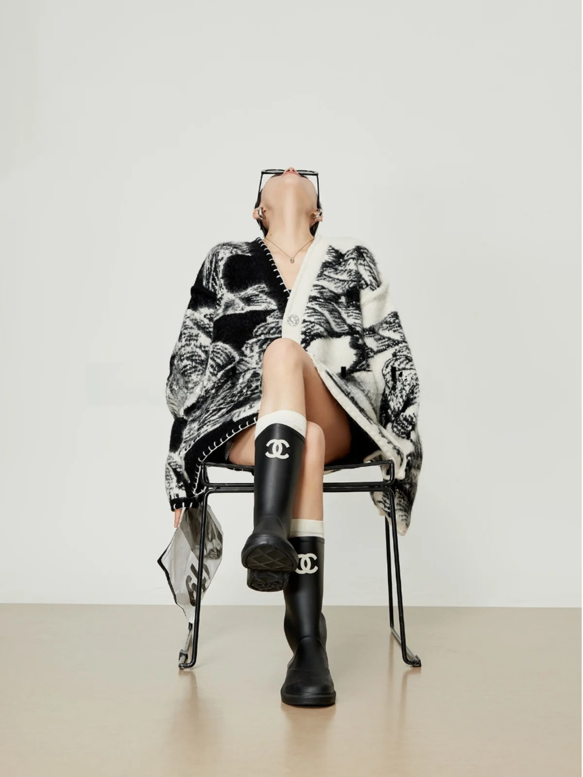 

Мягкий уютный вязаный кардиган, женский свитер средней длины с открытой передней частью, осенний модный свитер для поездок на работу, полиэстер, нейлон, смесь шерсти