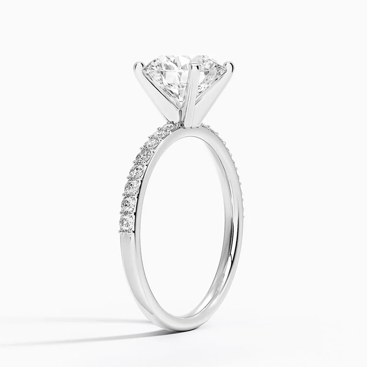 IGI Certified Round Lab Created Diamond Ring Half Eternity Style Lab Diamond Engagement Ring 9K/14K/18K Gold Ring Fine Jewelry