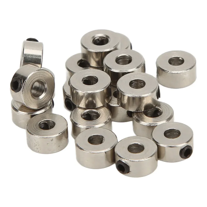 10PCS Metal Shaft Sleeve Nickel-Plated Positioning Collar 2/3/4/5mm DIY Model Assembly RC Airplane Wheel Stopper Lock Parts