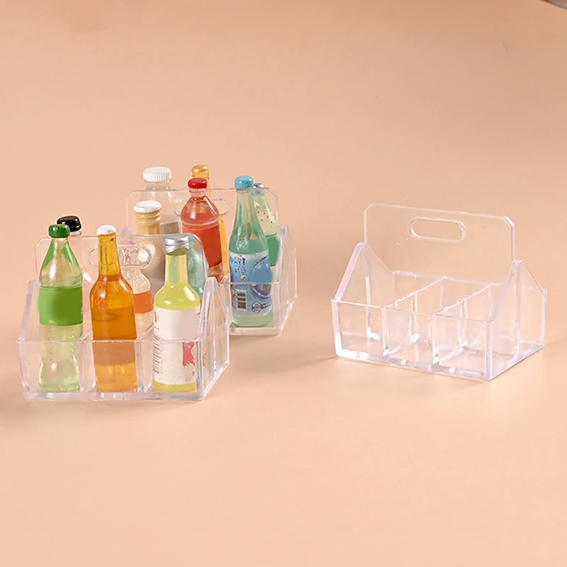 Pacote duplo compacto de garrafa de bebida e leite; Adereços ideais para cenário de comida de casa de boneca, conjunto de decoração de brinquedos