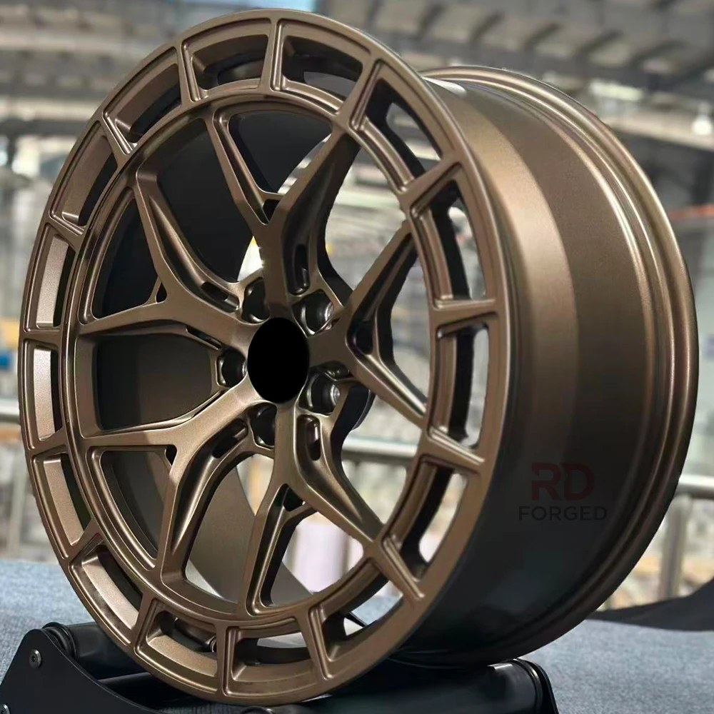 For 1-Piece Custom 17-26 Inch Custom 5x112 5x120 5x114.3 5x130 Bronze Aluminum Alloy Forged Wheels for BMW Jeep Racing Car Rims