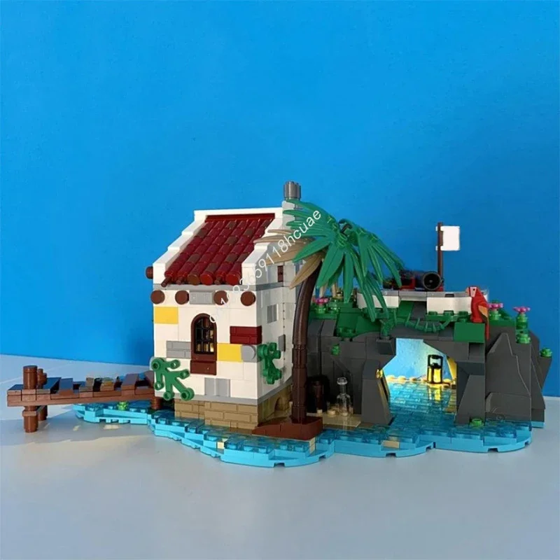 1014 pièces MOC Pirates : La Conquête de l'Avant-poste – Blocs de construction pour festival, cadeau créatif DIY avancé, parfait pour les passionnés