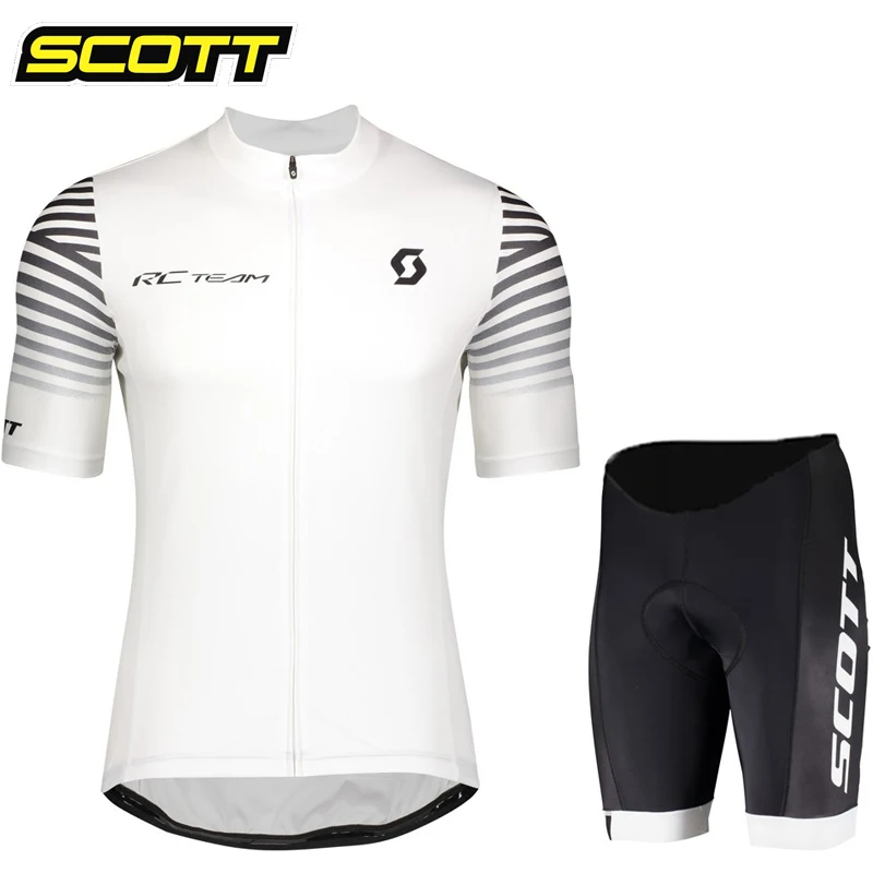 Summer Pro Team SCOTT Cycling Jersey 19D Gel Bib Set Bike Clothing Ropa Ciclismo Bicycle Wear Clothes Mens Short Maillot Culotte