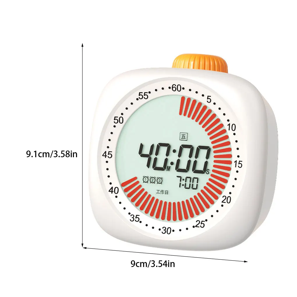 مؤقت لمهارات إدارة الوقت للأطفال مع مؤقت بصري 4 في 1 منبه لساعة مدير الوقت
