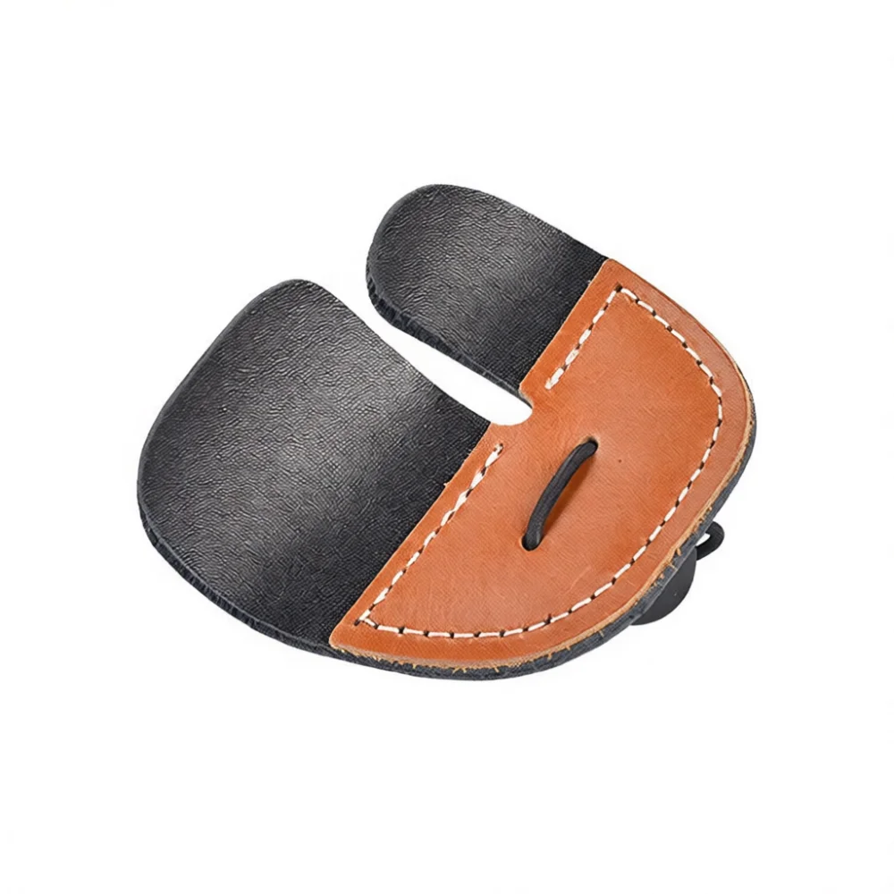 Double Layer Leather Tab For Archery Hunting Bow Shooting Adjustable Cowhide Finger Guard Professional Protective Accessory