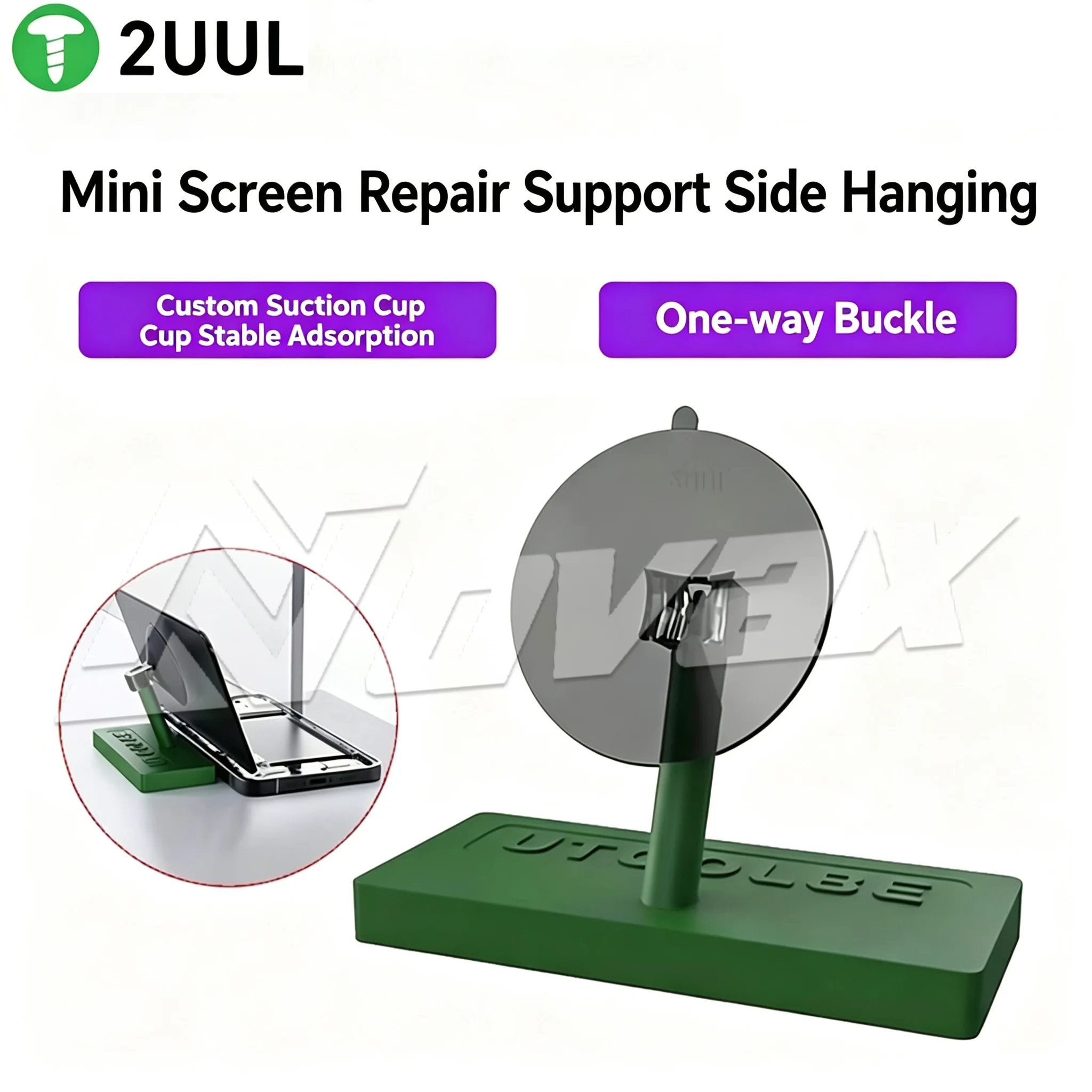 2UUL Phone Screen Repair Stand - Side Mount Clamp Fixer Bracket for Android and Apple Screens
