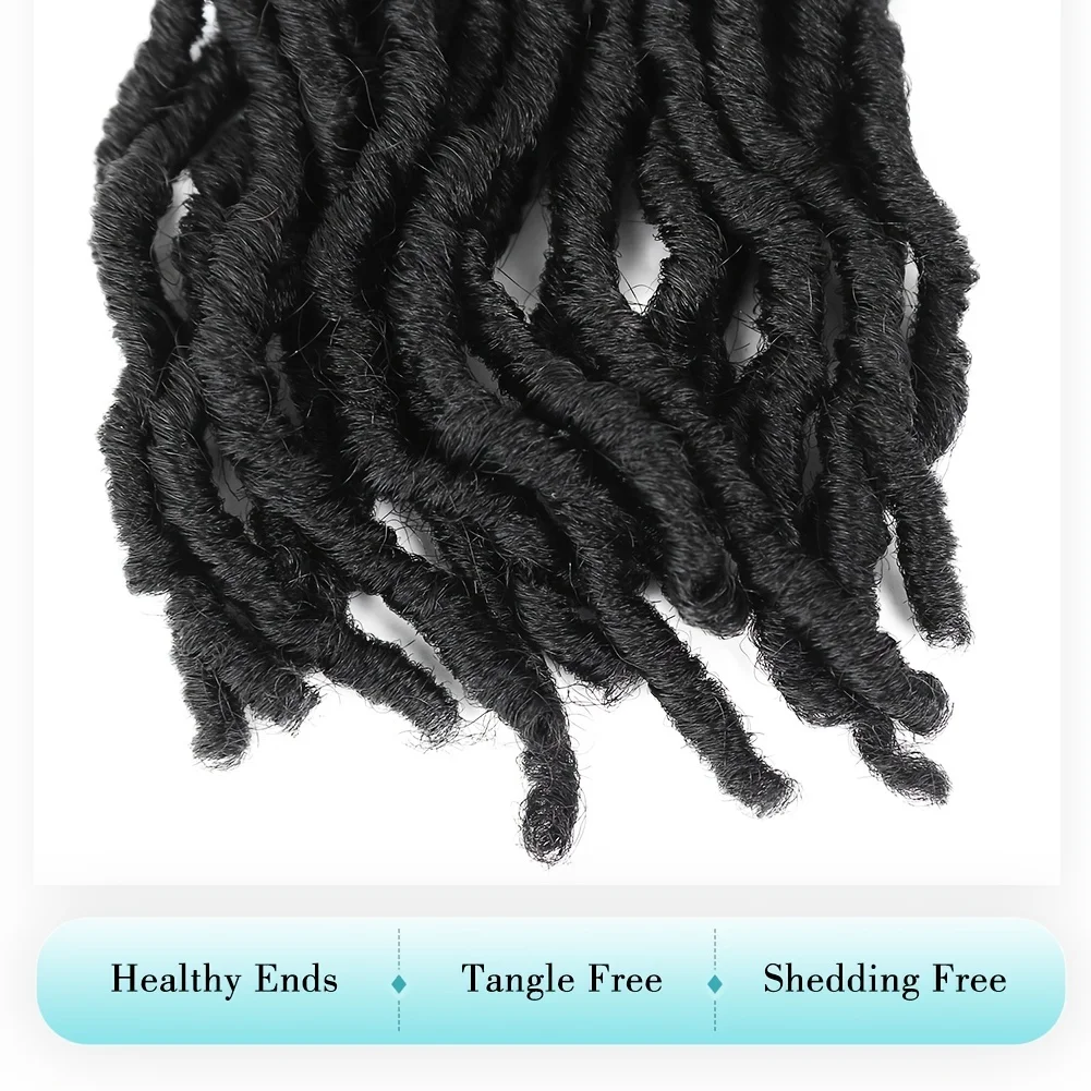 7-packs hittebestendig Dreadlock gehaakt haar Faux Locs 24 inch synthetische extensions zwart, zwart bruin, bruin voor dames dagelijks gebruik