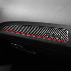 Carbon Fiber Dashboard Panel Trim Protective Anti-scratch Copilot Dashboard Strip Car Styling Compatible with Audi A4 B8 A5 Q5 8
