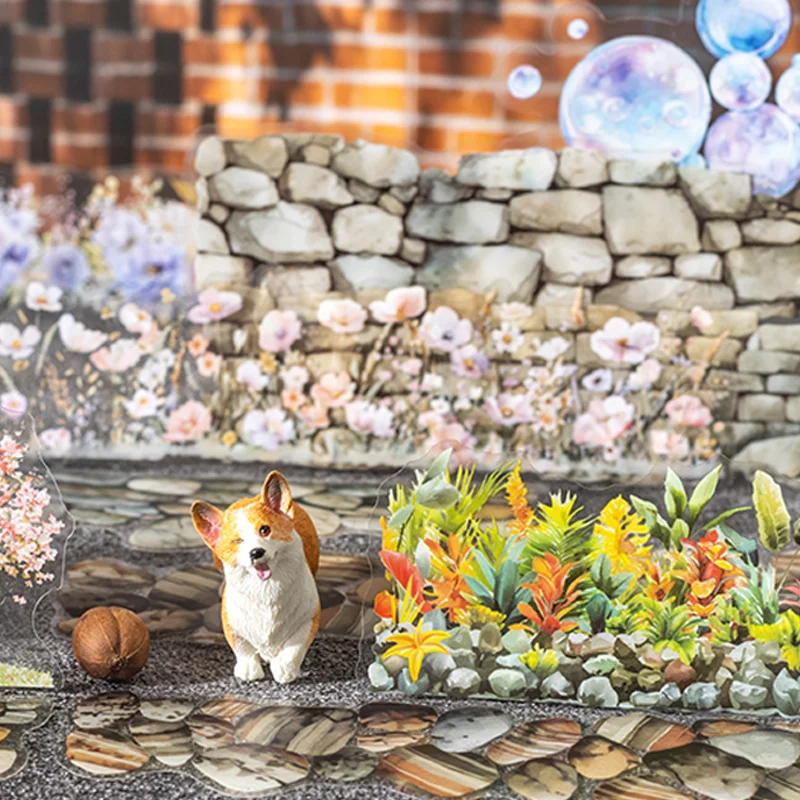 20 Sheets/Bag Cozy Daily Life Scenery PET Stickers Pack Scrapbook Journal DIY Planner Phone Case Notebook Decoration Craft Gift