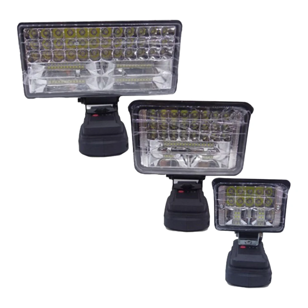 Portable Job Site Light Cordless LED Work Light Job Site Lighting Compact Size Adjustable Brightness Floodlight 4 Inch
