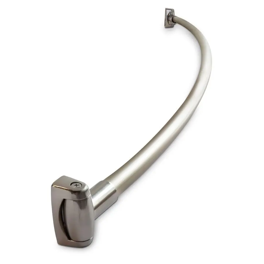 

Stainless Steel Curved Shower Curtain Rod, 5 Foot Mounted NonTelescoping Rust Proof Brushed Nickel
