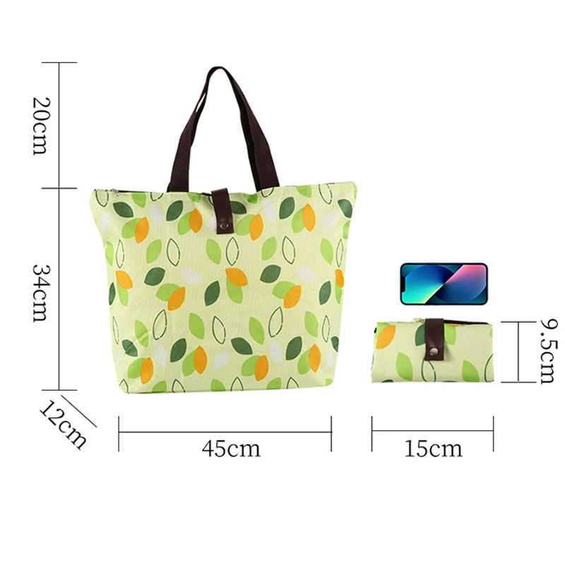 Tas Tote Kapasitas Besar Kpop Demon Hunters untuk Wanita Tas Belanja Cetak Huruf Kartun Hadiah Tas Tangan Portabel Fashion Wanita