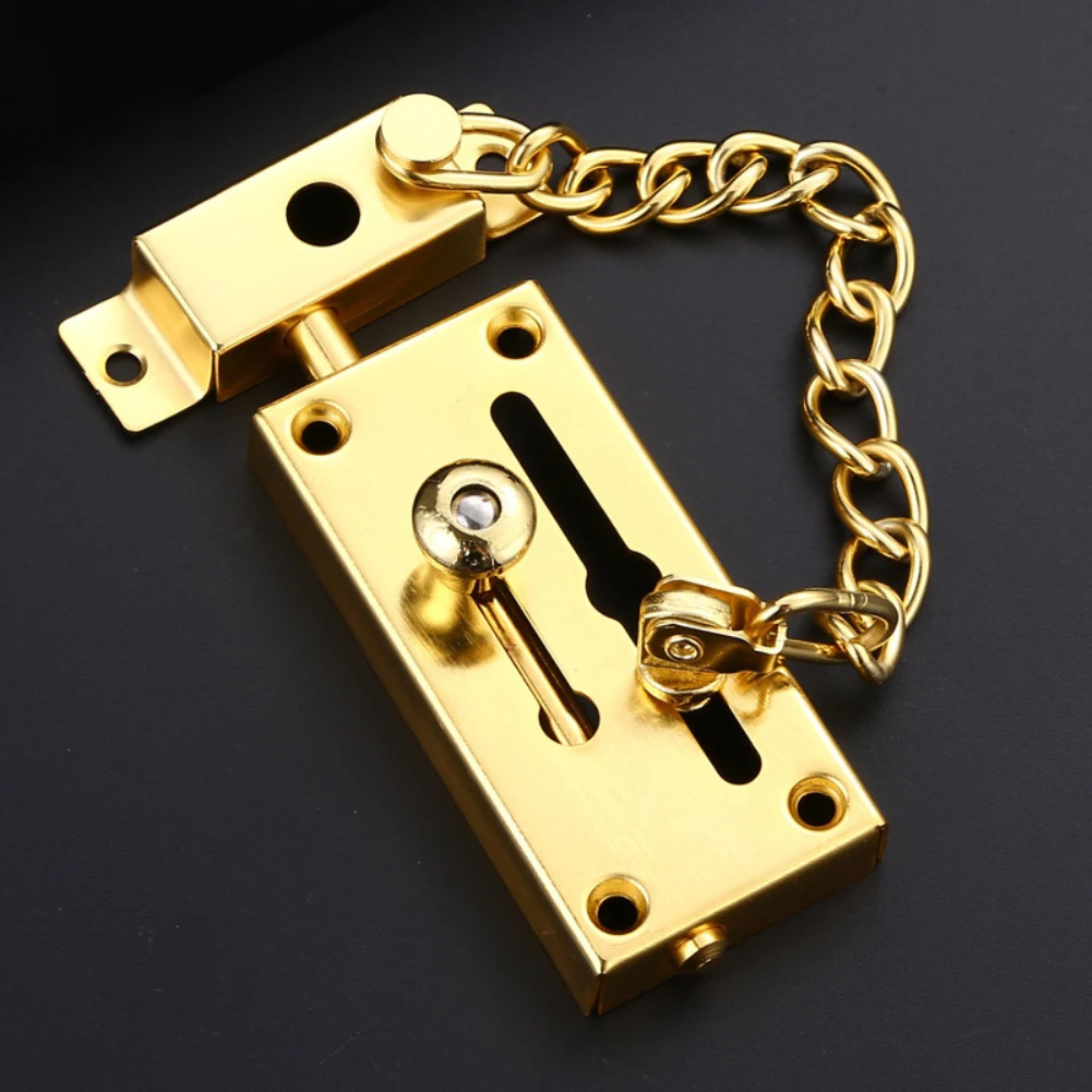 

Stainless Steel Anti-Theft Door Chain Secure Your Home With Dual Mounting Home Hotel Room Door Deadbolt Chain