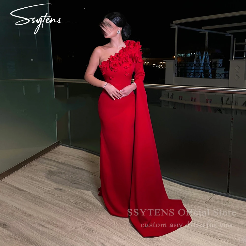 

SSYTENS Saudi Arabia Mermaid Evening Dresses One Shoulder Long Formal Party Dress Prom Gown Customized فساتين السهرة