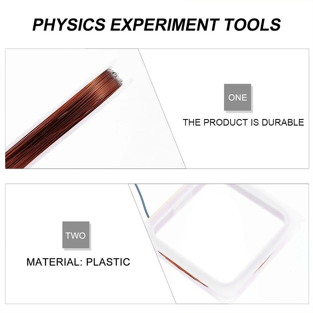 

2 set Square Electromagnetic Experiment Equipment Premium Plastic Physics Teaching Tool For Middle School Lab Use