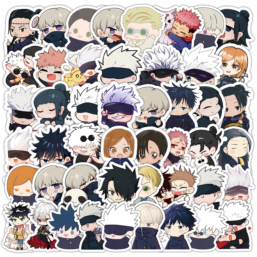 10/30/60pcs Cute Cartoon Jujutsu Kaisen Anime Stickers Decals Skateboard Laptop Motorcycle Phone Waterproof Graffiti Kid Sticker