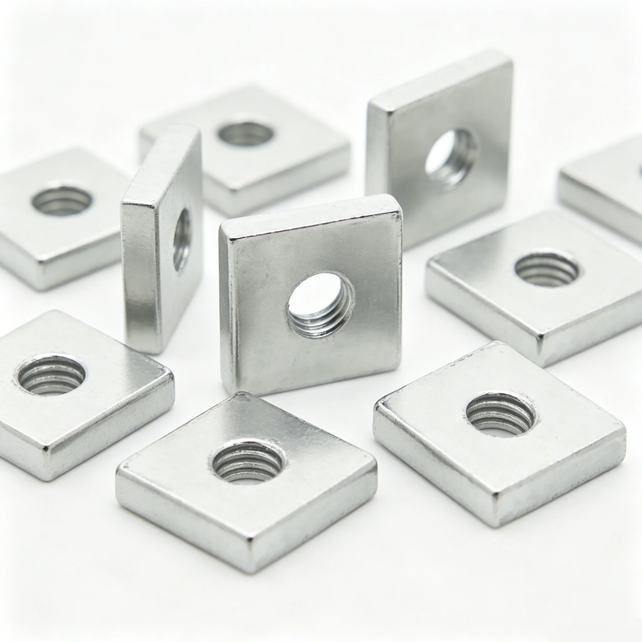 

DIN562 Carbon Steel Square Nut M3 M4 M5 M6 Galvanized Zinc Plated Thin Quadrangle Block