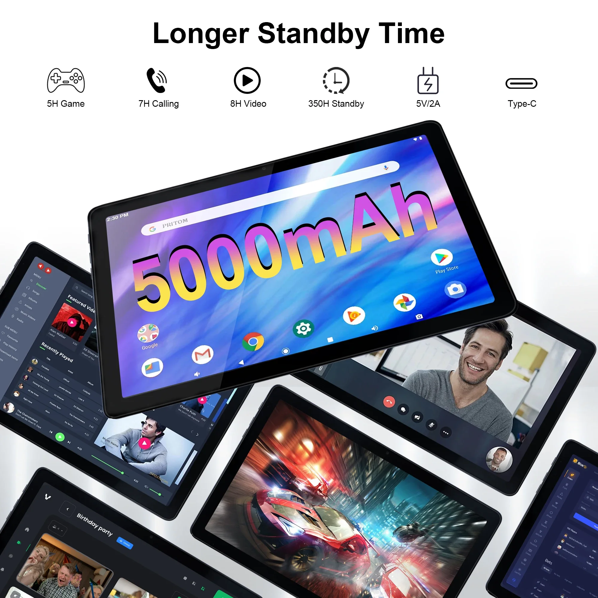 Nova chegada tablets 10 polegadas android 13 octa núcleo 10.1 ''tela ips 128gb rom wifi 6 gaming tablet pc