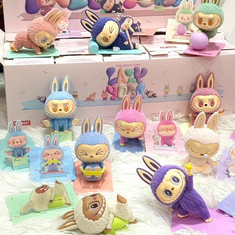 

Pop Mart The Monsters Labubu Lazy Yoga Figurine Blind Box 10 Regular 1 Hidden Styles Collectible Art Toy Birthday Holiday Gift