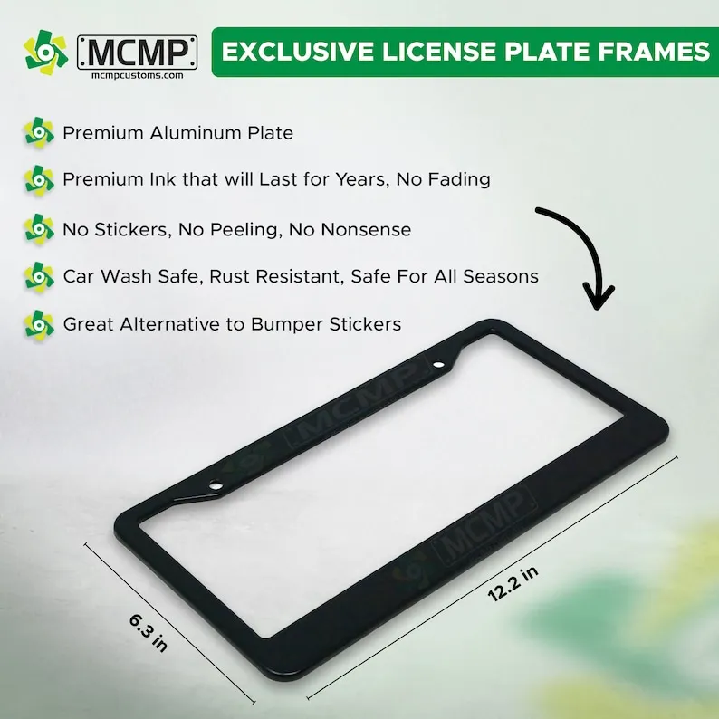 Don't Make Me Use My Bananas Funny Gaming Cartoon Aluminum Car License Plate Frame 12x6inch #4