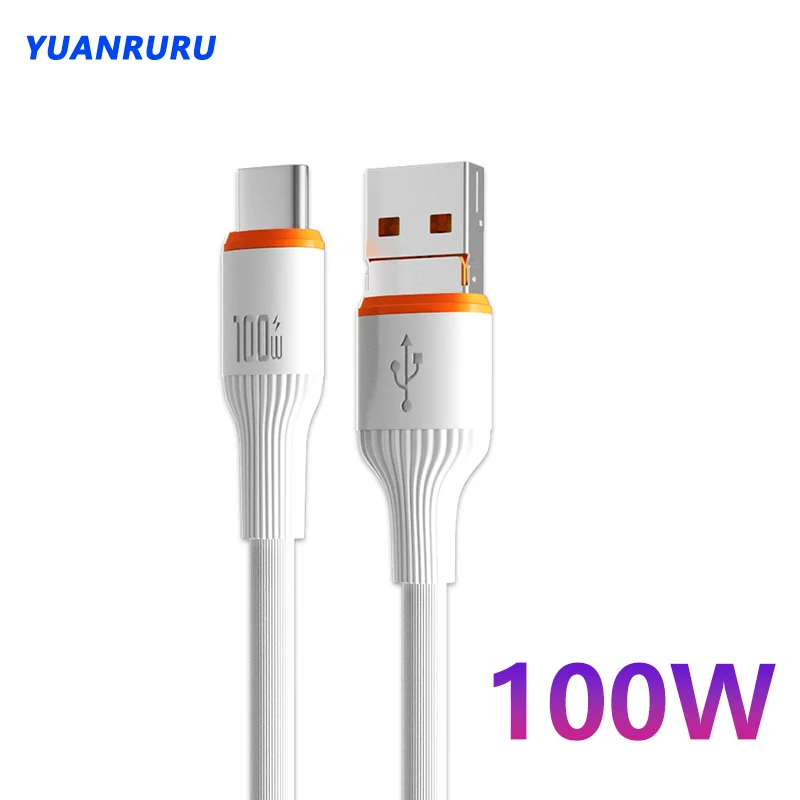 100W USB Type C Super-Fast Charge Cable Fast Charging For Macbook Samsung Huawei Micro USB Type C to C Deformation Cable