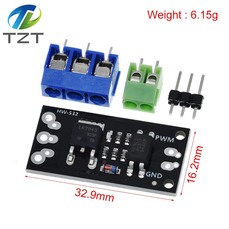 DIYTZT FR120N LR7843 AOD4184 D4184 Isolated MOSFET MOS Tube FET Module Replacement Relay 100V 9.4A 30V 161A 40V 50A Board