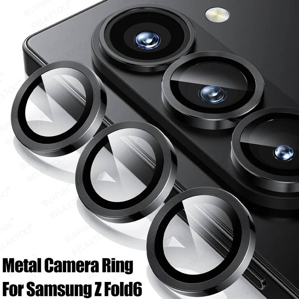 Z Fold 6 Camera Ring For Samsung Galaxy Z Fold6 5G Back Metal Lens Glass Case For Samsung ZFold6 2024 Camera Cover Accessories