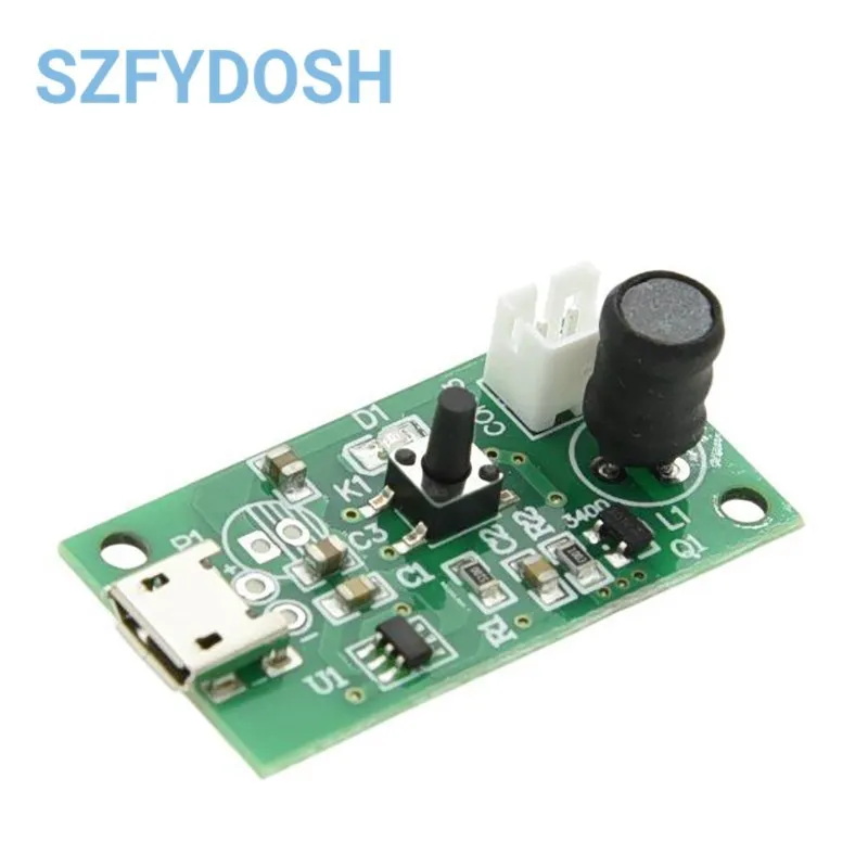 USB 5V Mini Mist Maker Module, 40kHz Ultrasonic Atomizer Driver Board with Piezo for Humidifier DIY Incubator