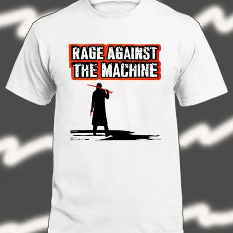 HOT NEW Rage Against The Machine band white T-shirt Unisex S-5XL