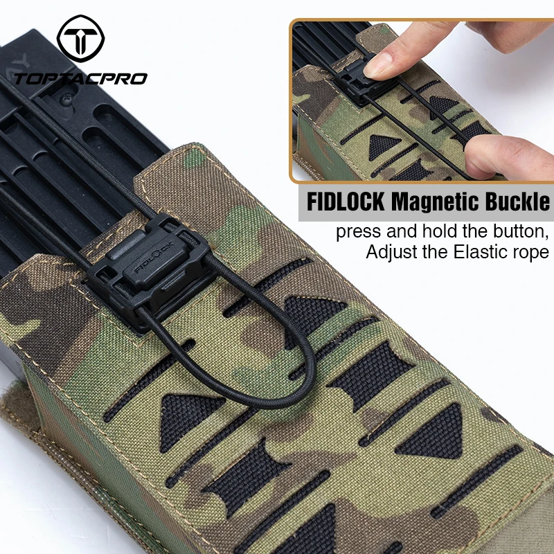 TOPTACPRO Tactical Radio Pouch Talkie Walkie Carrier MOLLE Laser Cut PRC148 152 MPU5 8517