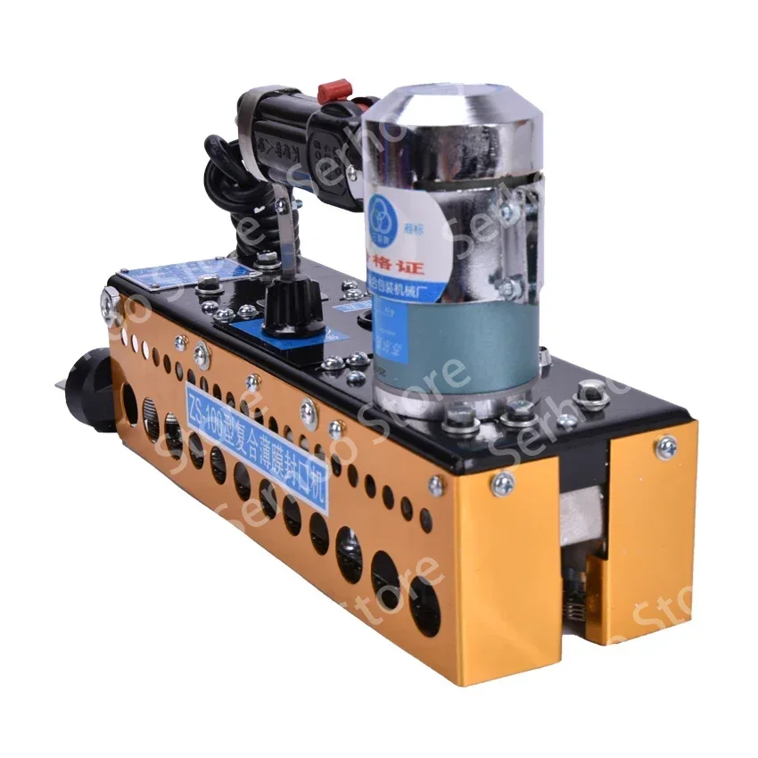 Wholesale Portable Continuous Plastic Bag Sealing Machine + ZS-100 Manual Chain Compound Film Bag Sealer 1pc