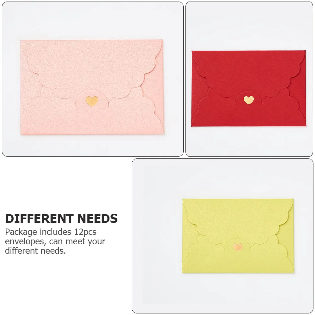 

12 Pcs Kraft Envelope Mini Blank Gift Envelopes Membership Card Cards Packing Solid Color
