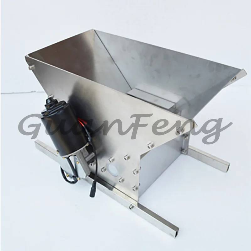 24V 216W Electric Fruit Wine Crusher, Stainless Steel Double Wheel Crusher, Wine Grape Fruit Crusher